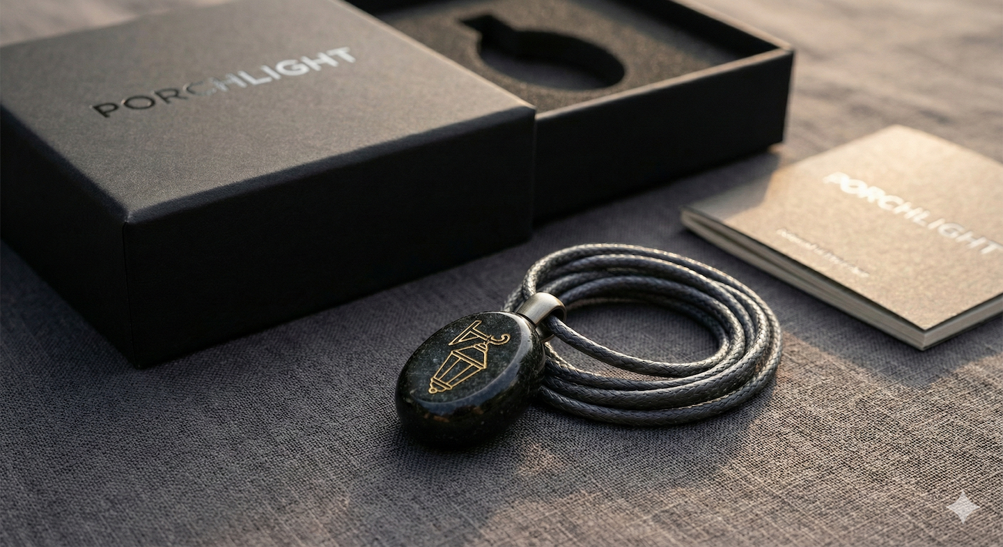 Porchlight pendant with elegant packaging